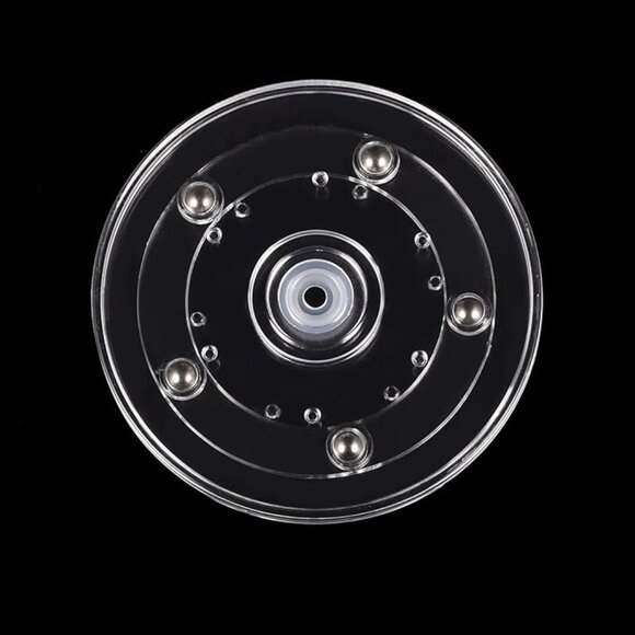 4 inch Clear Rotating Swivel Stand Lazy Susan Turntable Display - Picture 2 of 7